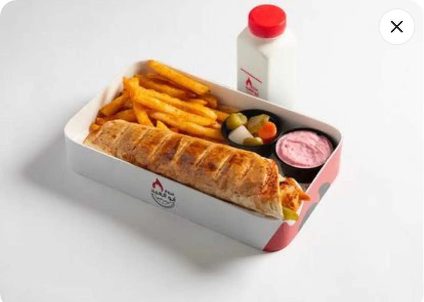 وجبة طاووق مع لبن