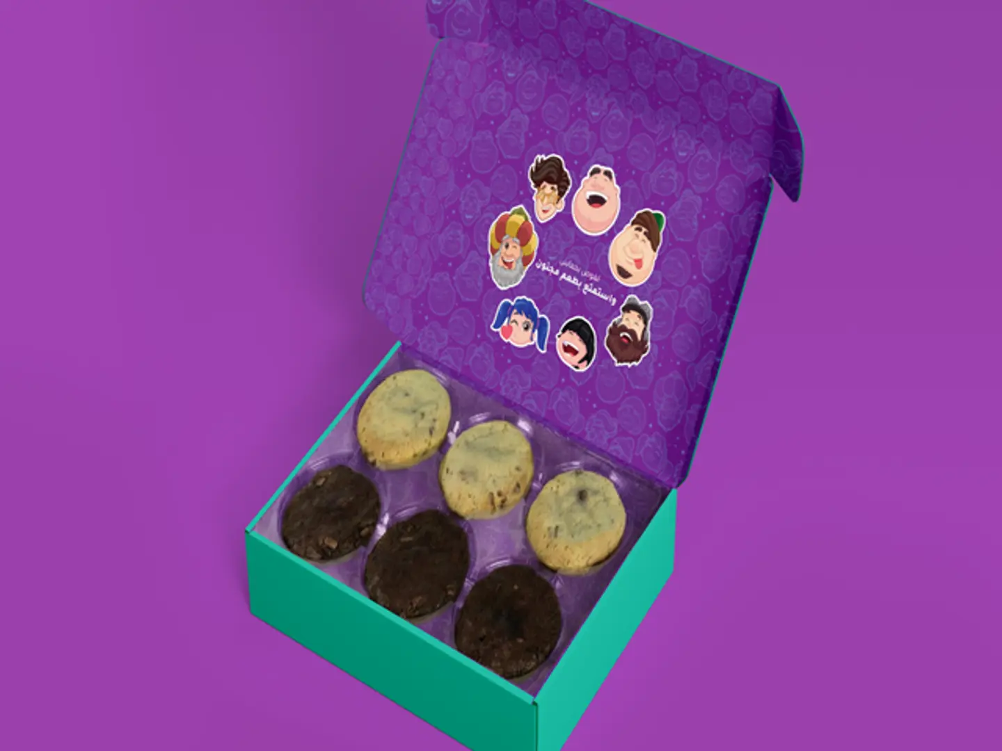 Large Stuffed Cookies Box (6 Pcs)