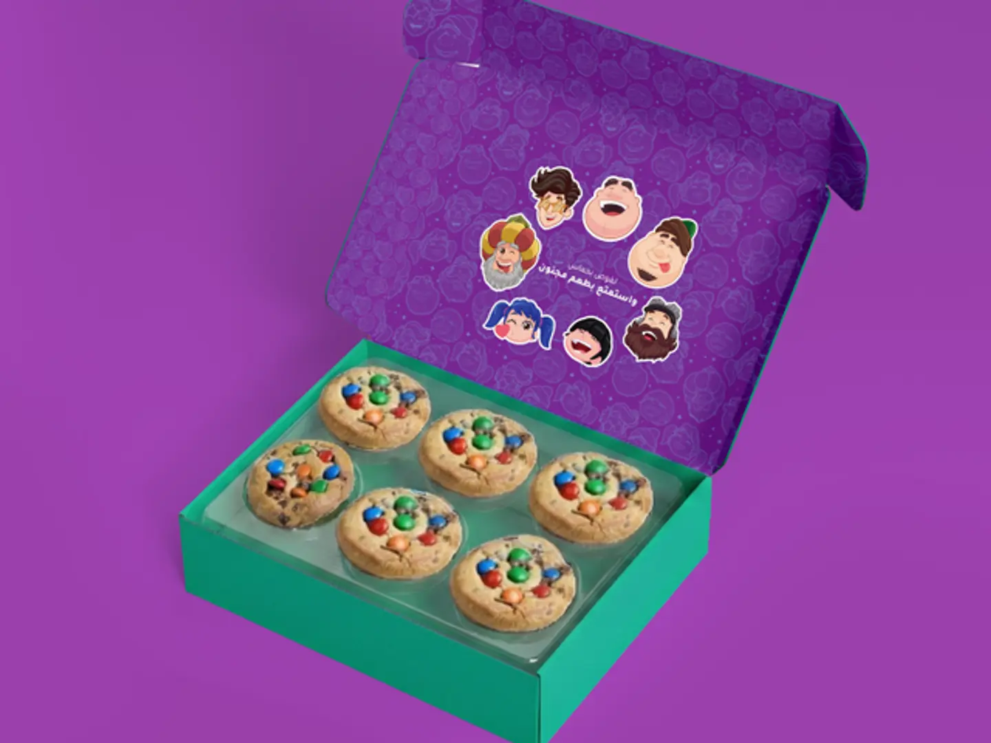 بوكس كوكيز إم آند إمز وسط (٦ قطع)