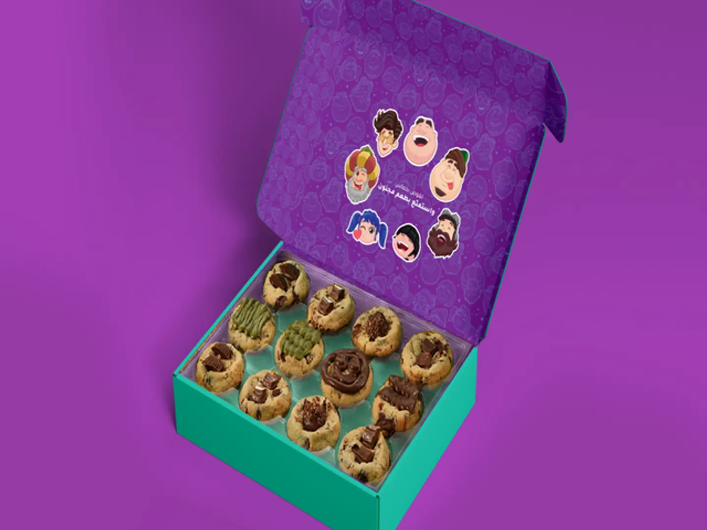 Medium Cookies With Topping Box (12 Pcs)