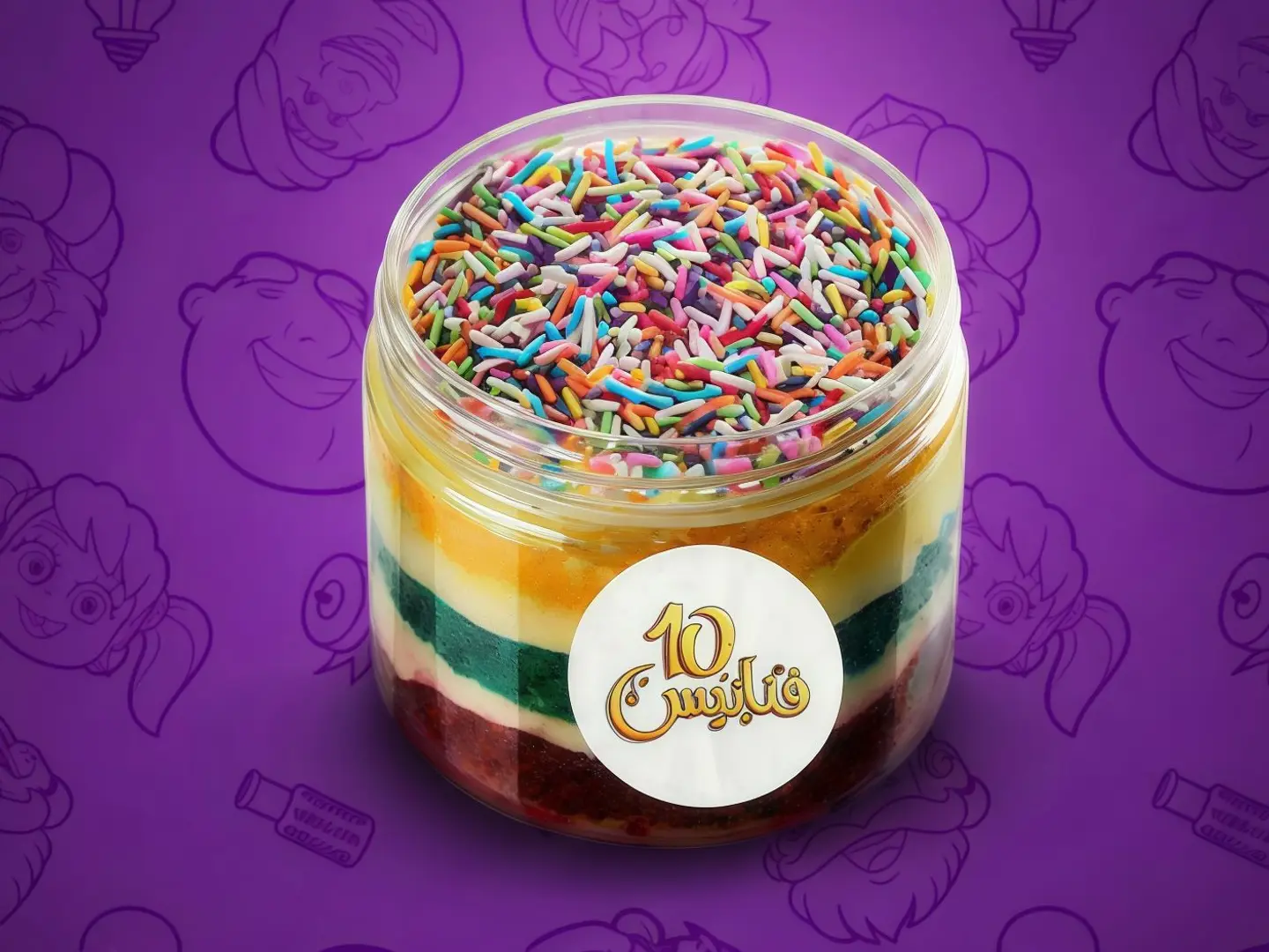 Rainbow Cake Jar