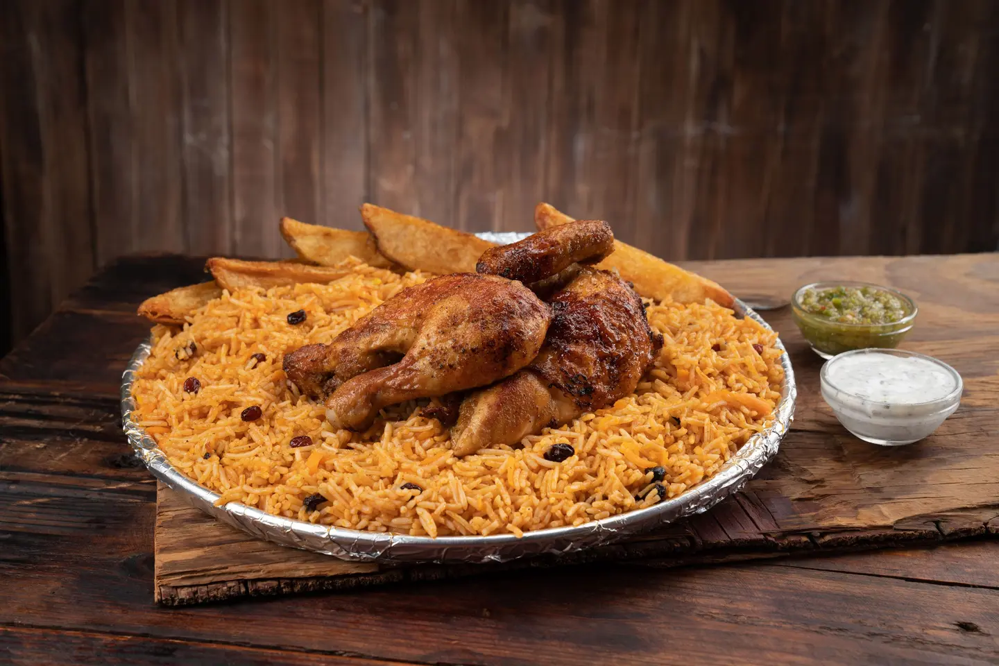 Half Chicken Meal With Basmati Rice (Bukharry)