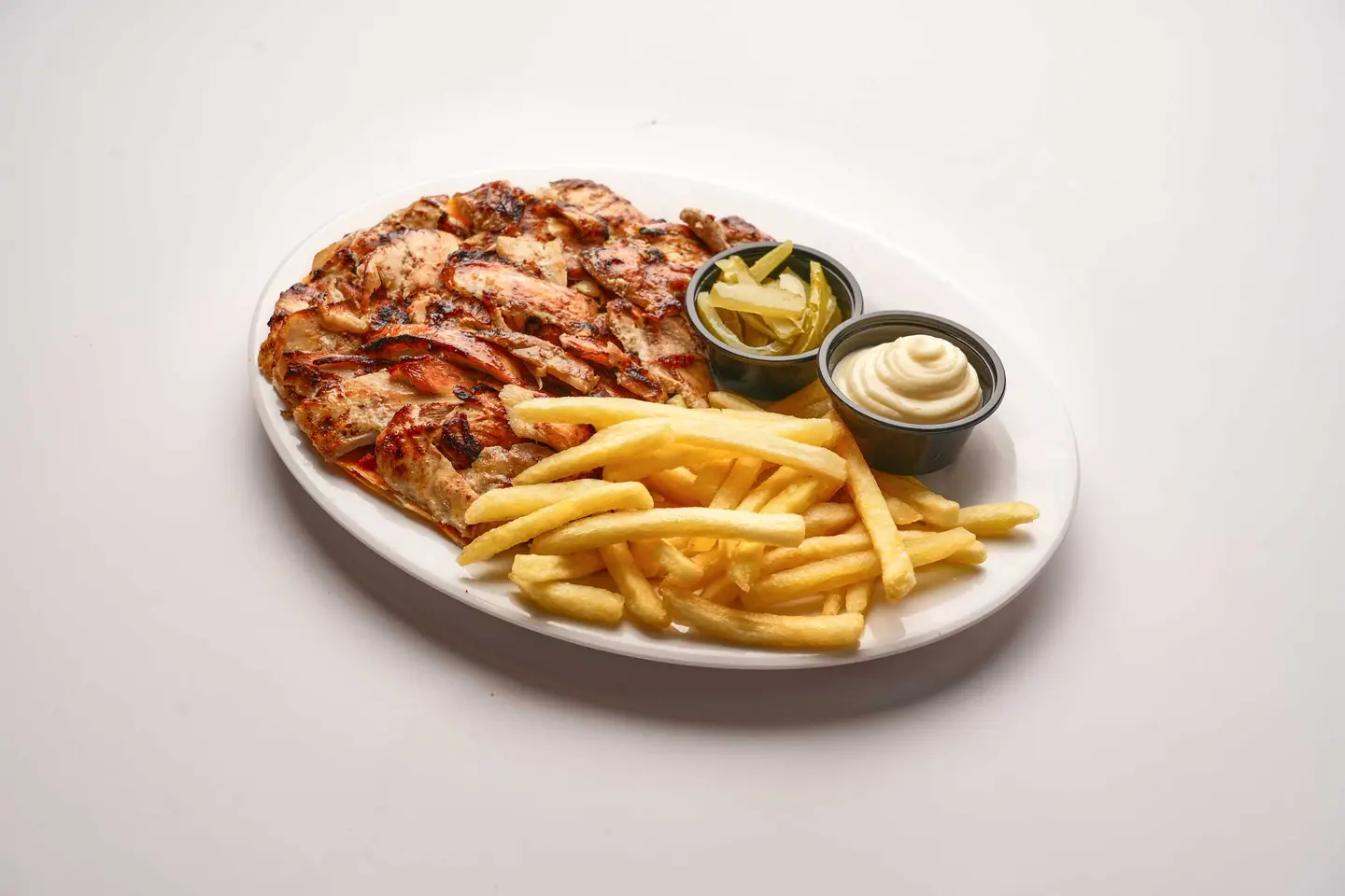 صحن شاورما دجاج وسط