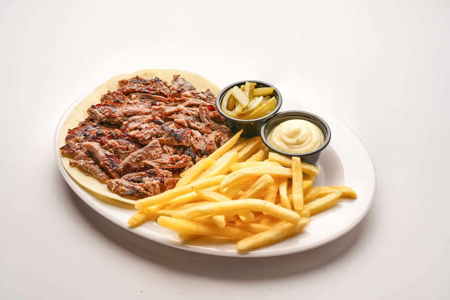 صحن شاورما لحم كبير