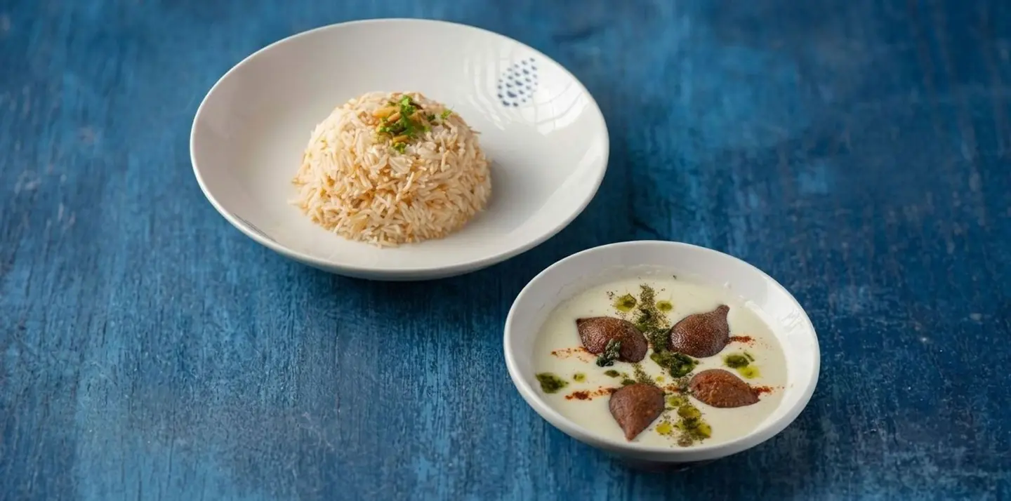 كبة باللبن مع رز شعرية