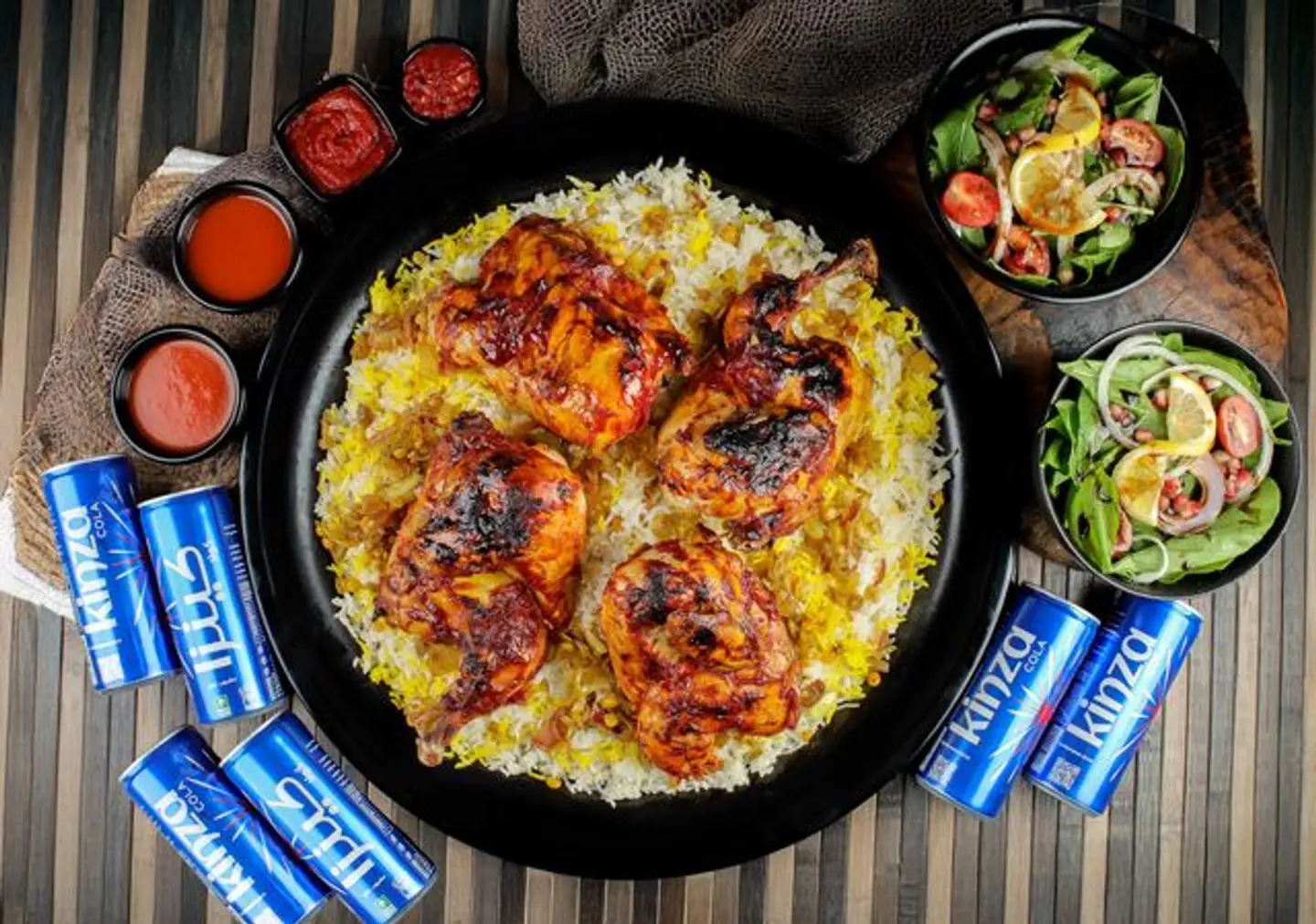 طبق مجبوس دجاج وسط