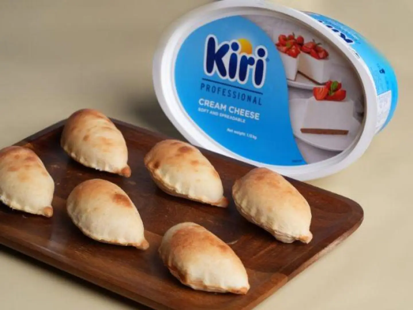 Sambousek With Kiri Cheese