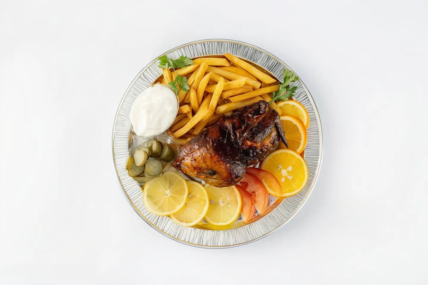 Half Chicken With Potatoes