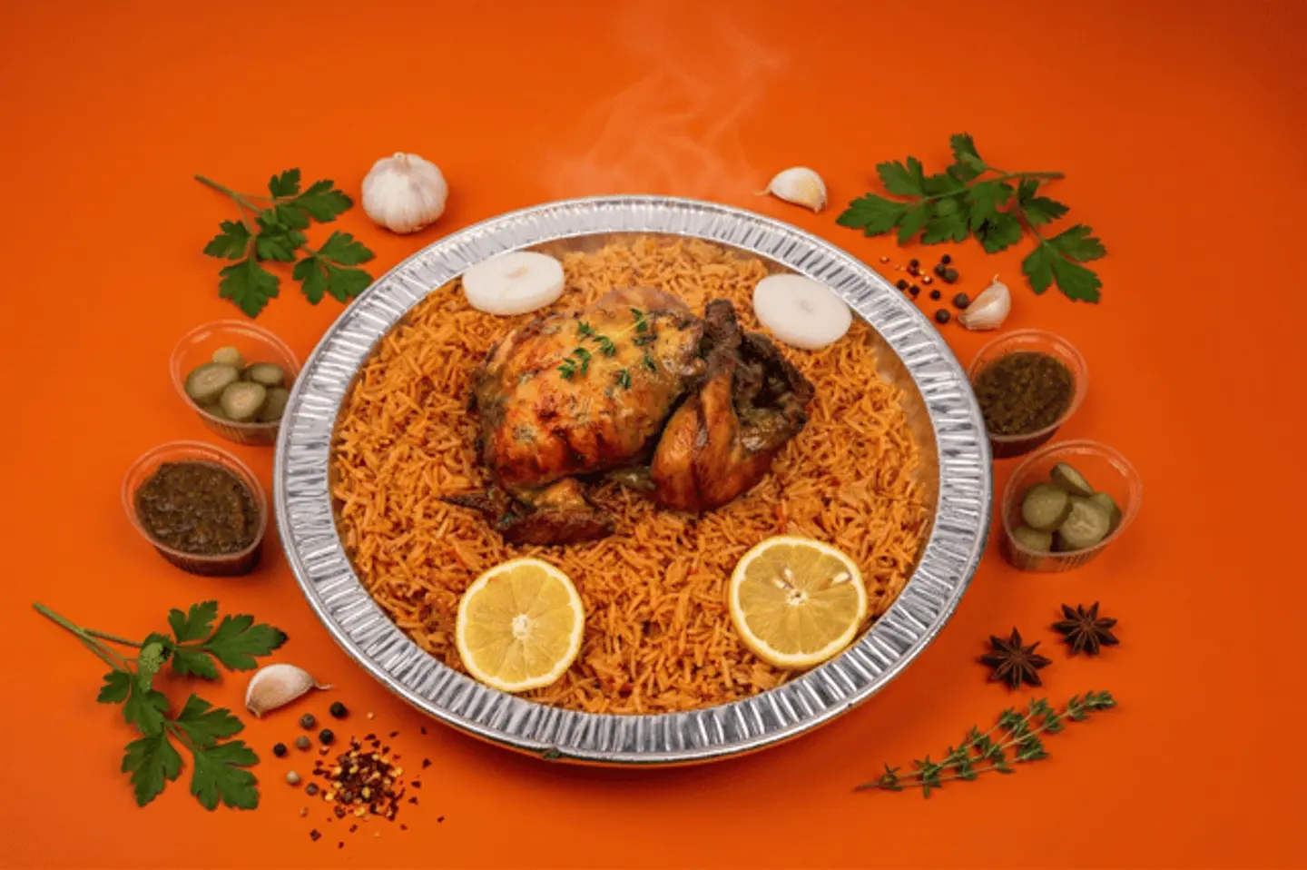 فروج مع رز