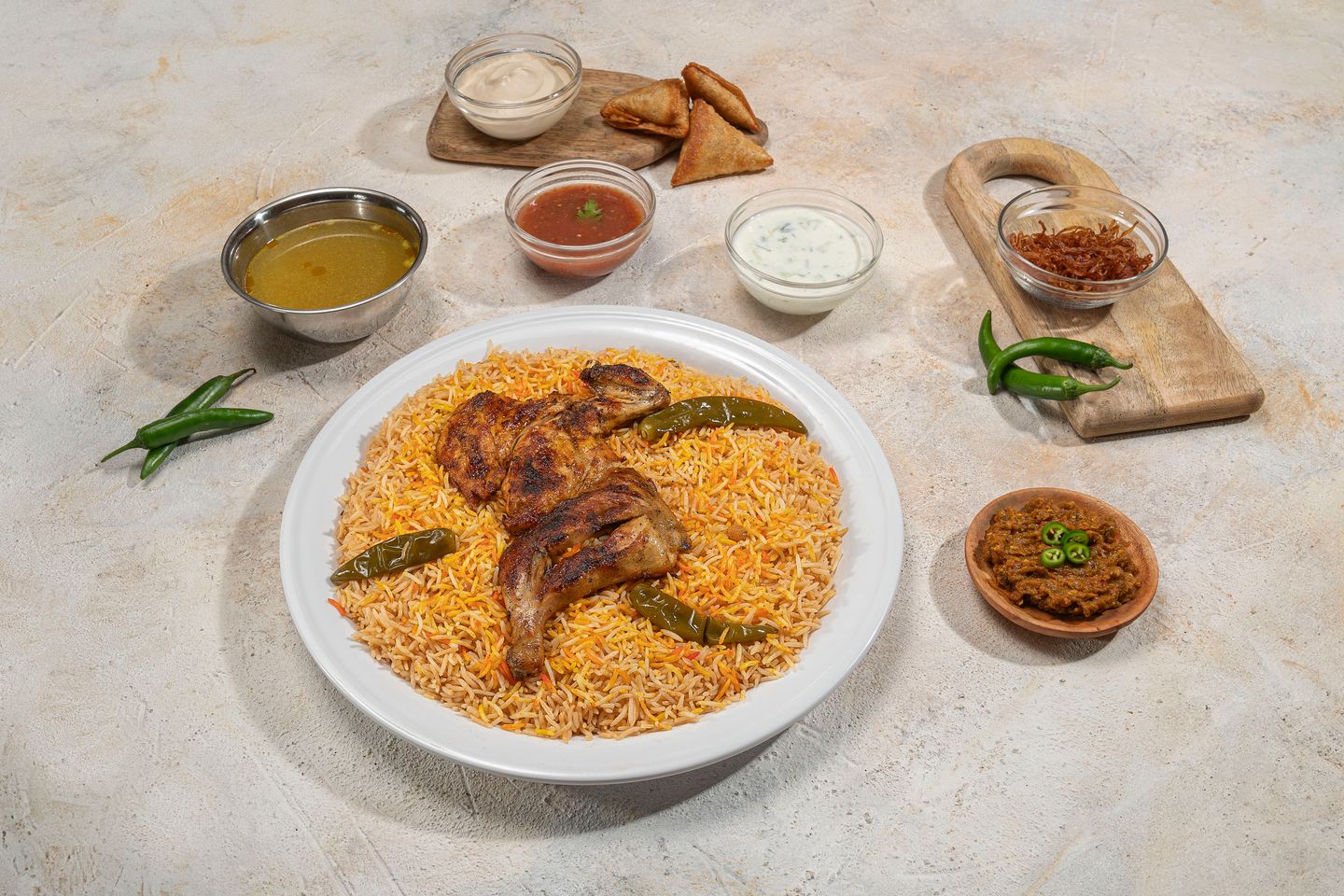 نصف دجاج مظبي رز أحمر