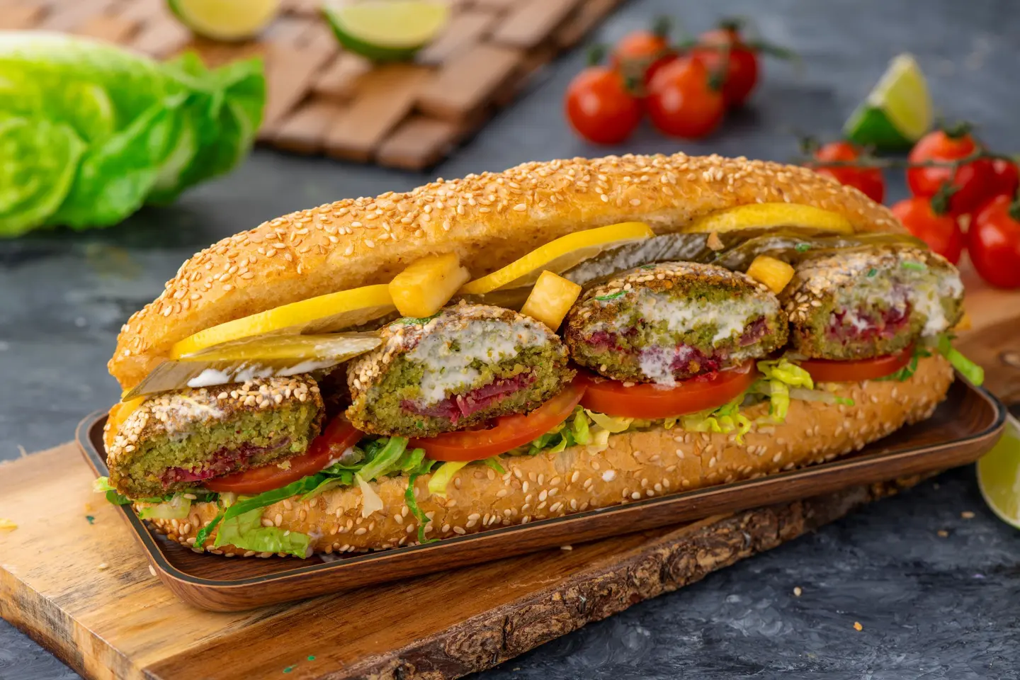 Super Stuffed Falafel Kaak