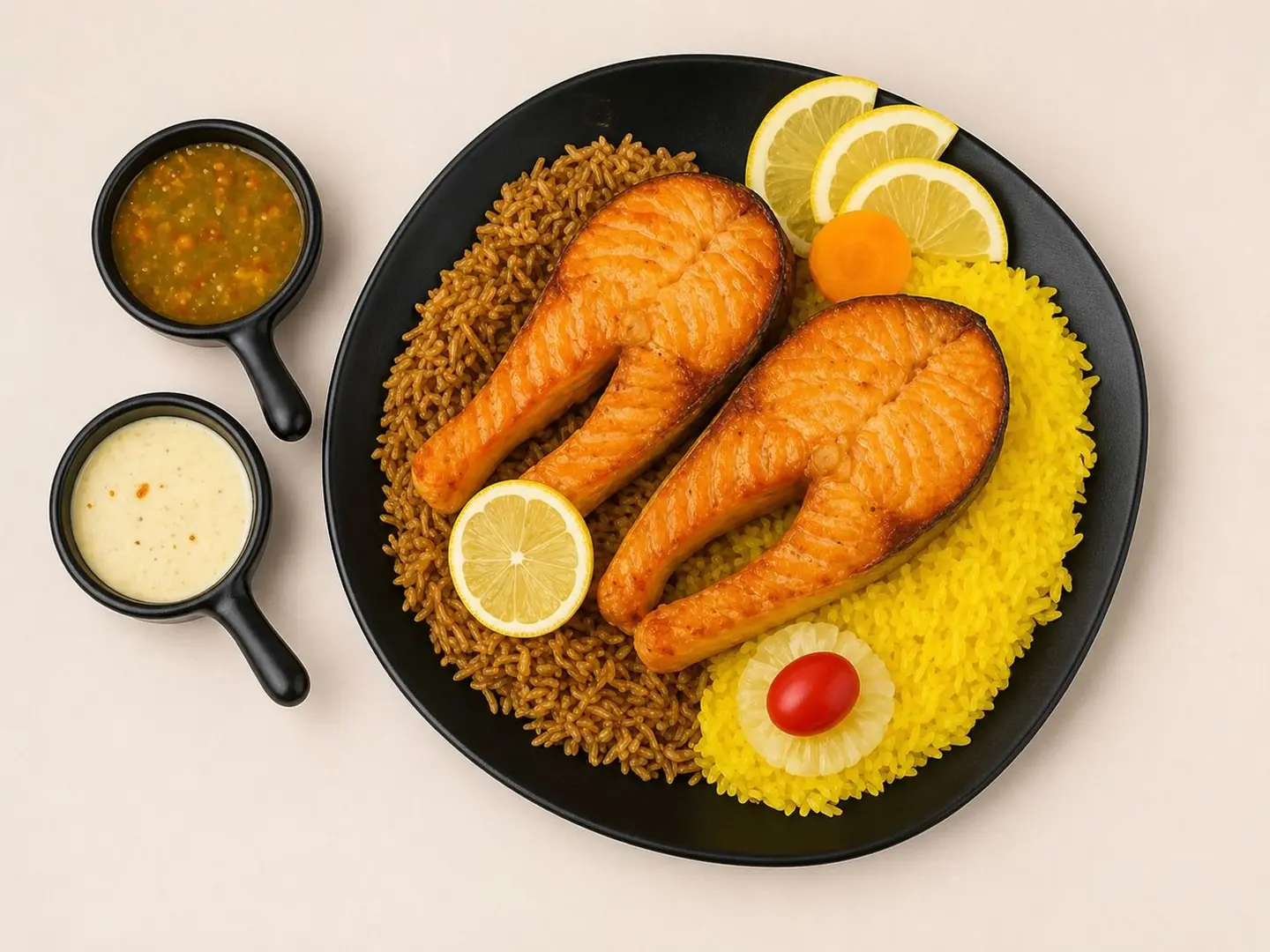وجبة سلمون