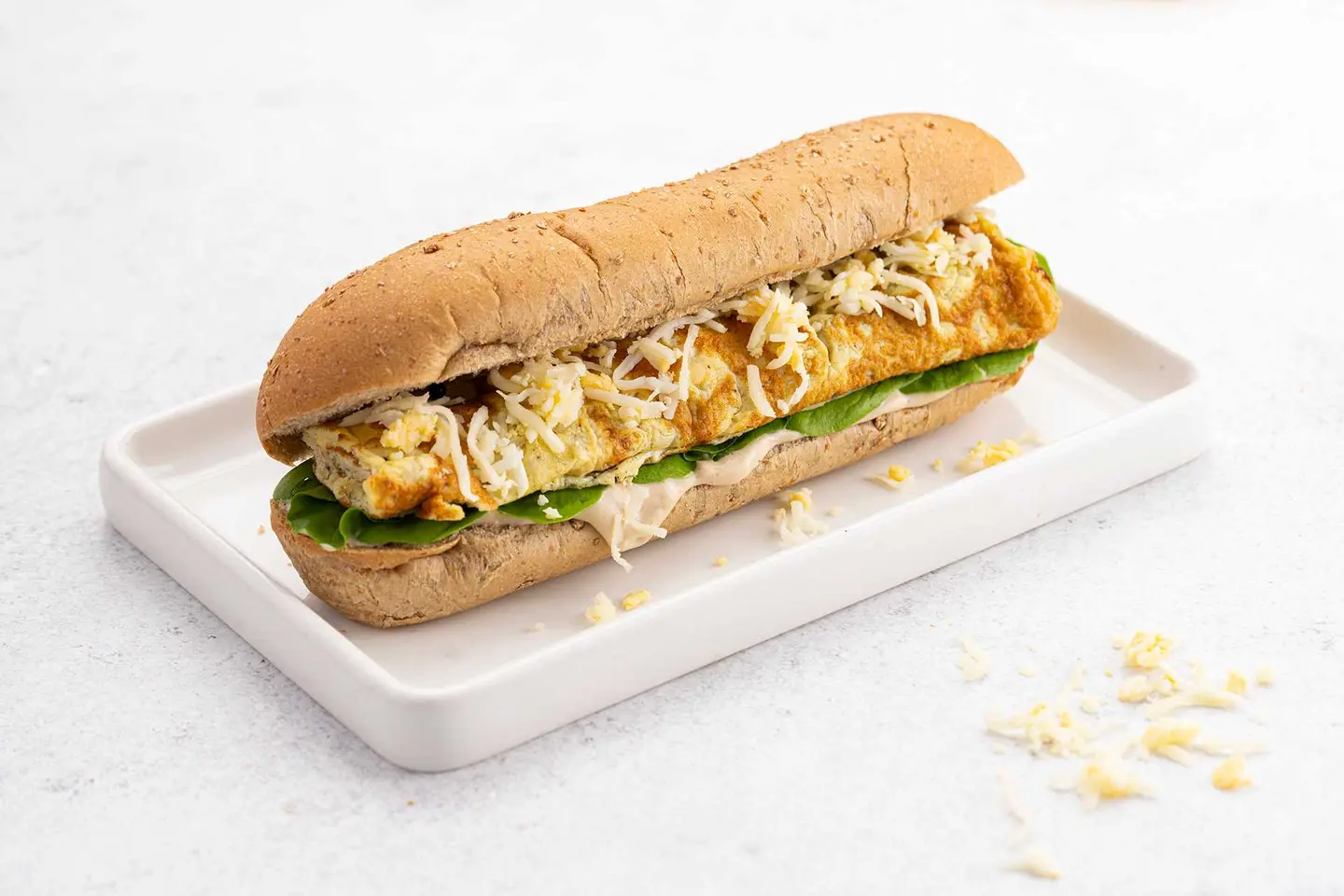 ساندويش البيض بالجبن