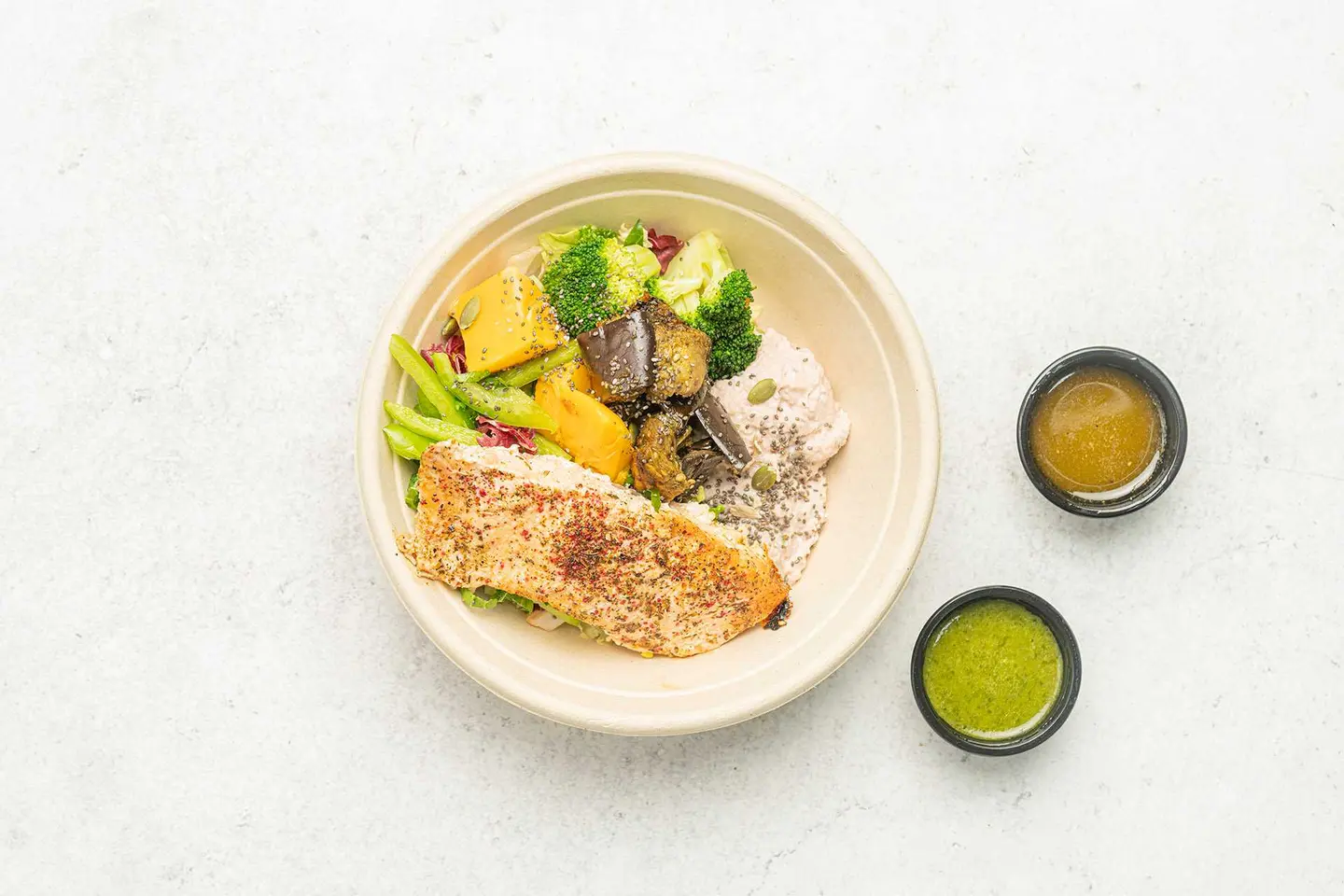 Low Carb Salmon Bowl