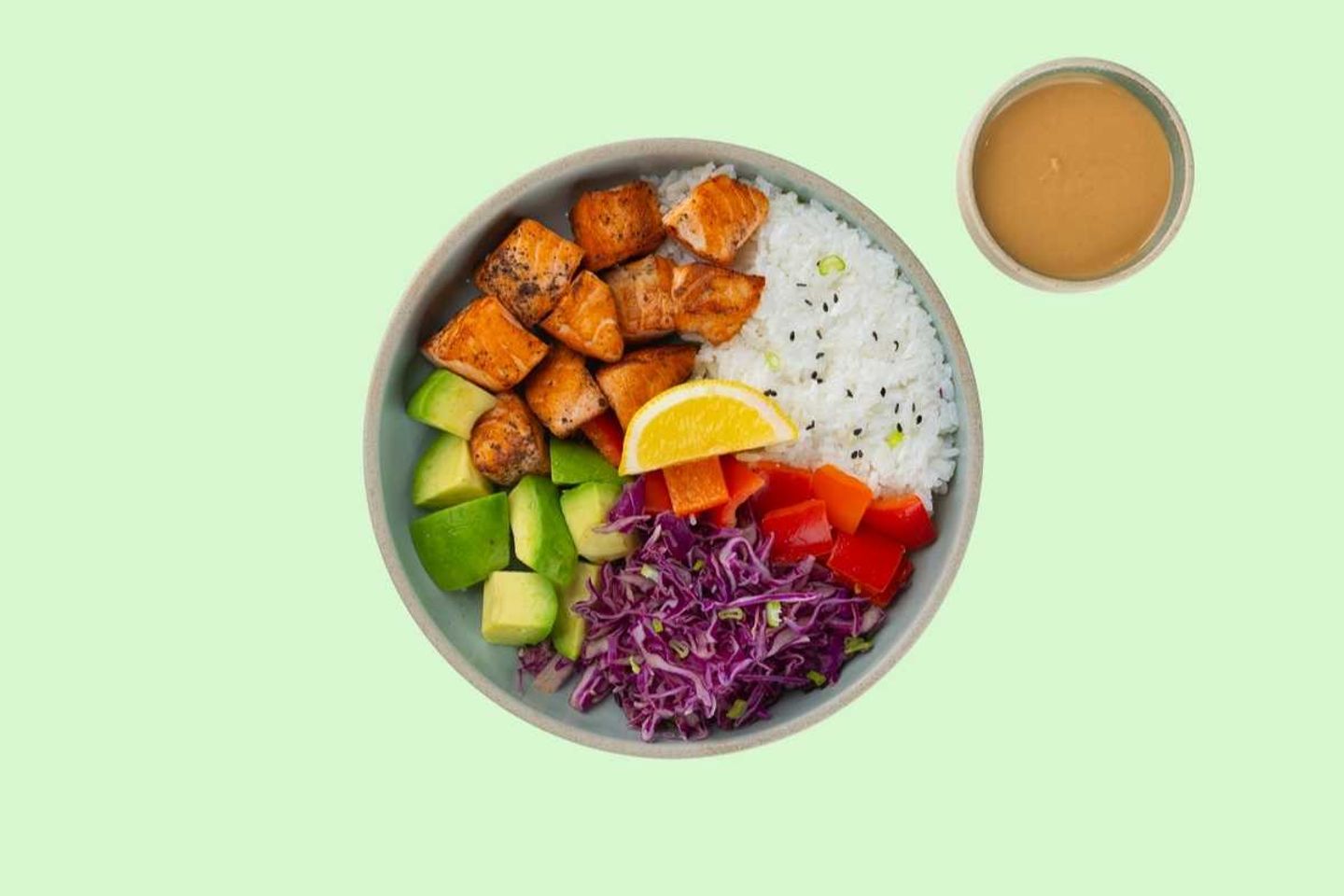 Salmon Cubes Bowl