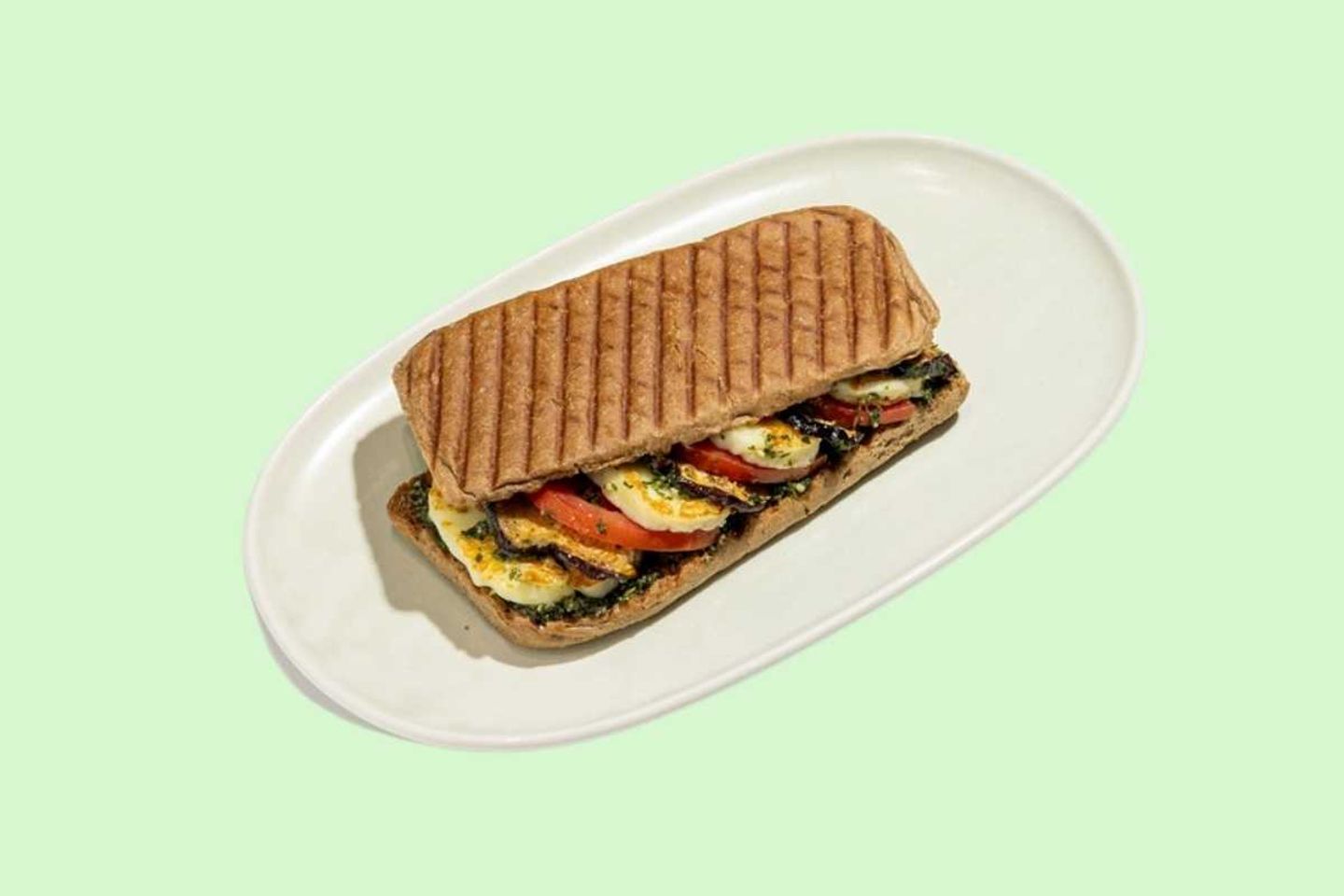 Eggplant & Halloumi Sandwich