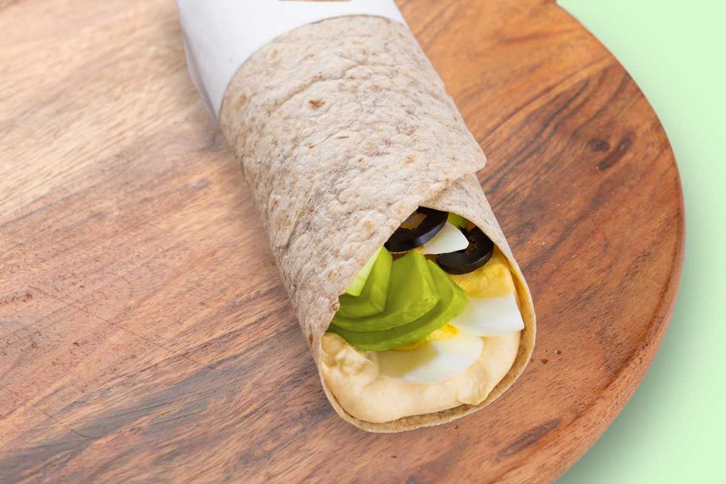 Egg, Avo And Hummus Wrap