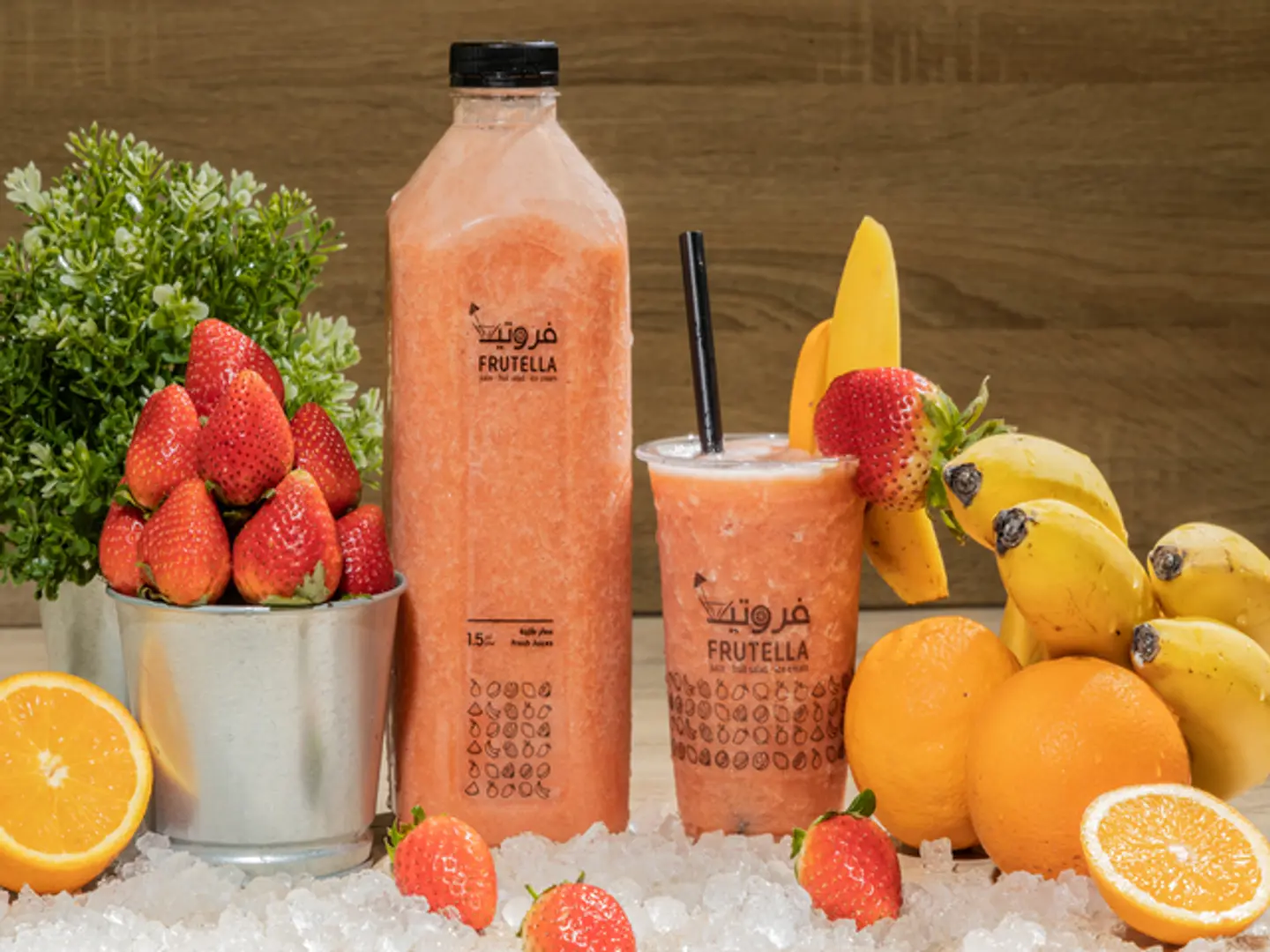 Orange, Banana And Strawberry Large