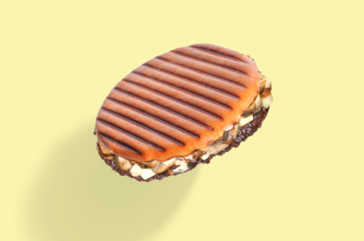 Flat Mushroom And Swiss Burger   New !!