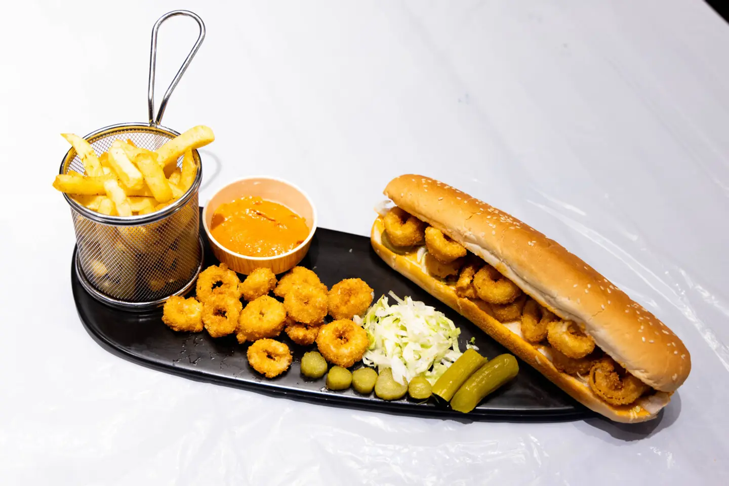 ساندويش كاليماري مقلي