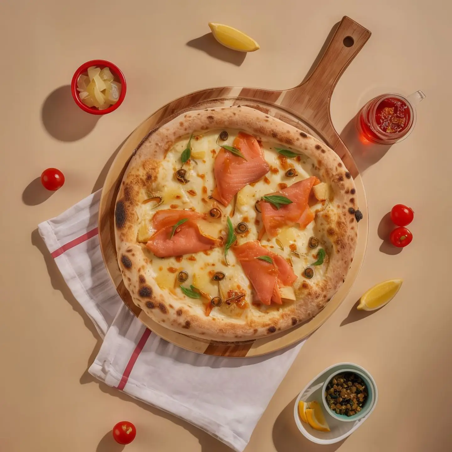 Pizza Bianca Al Salmone