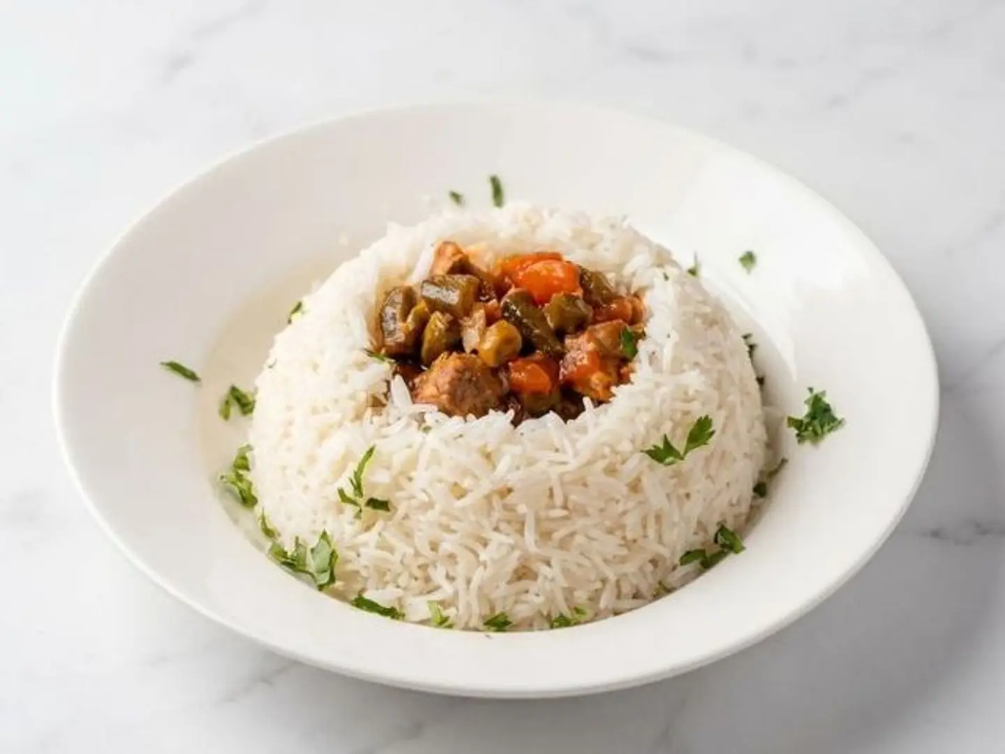 Okra Meat & Rice