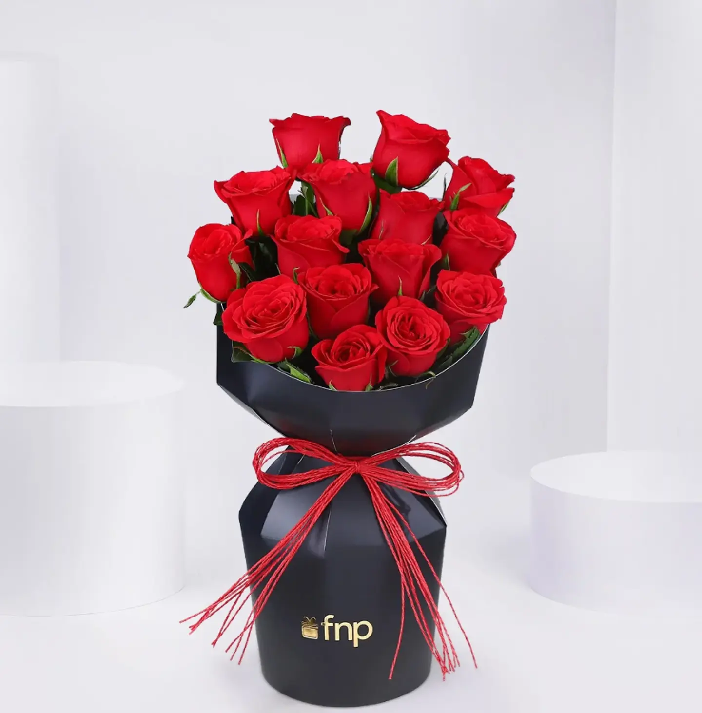 15 Red Roses Bouquet In New Nice Packaging