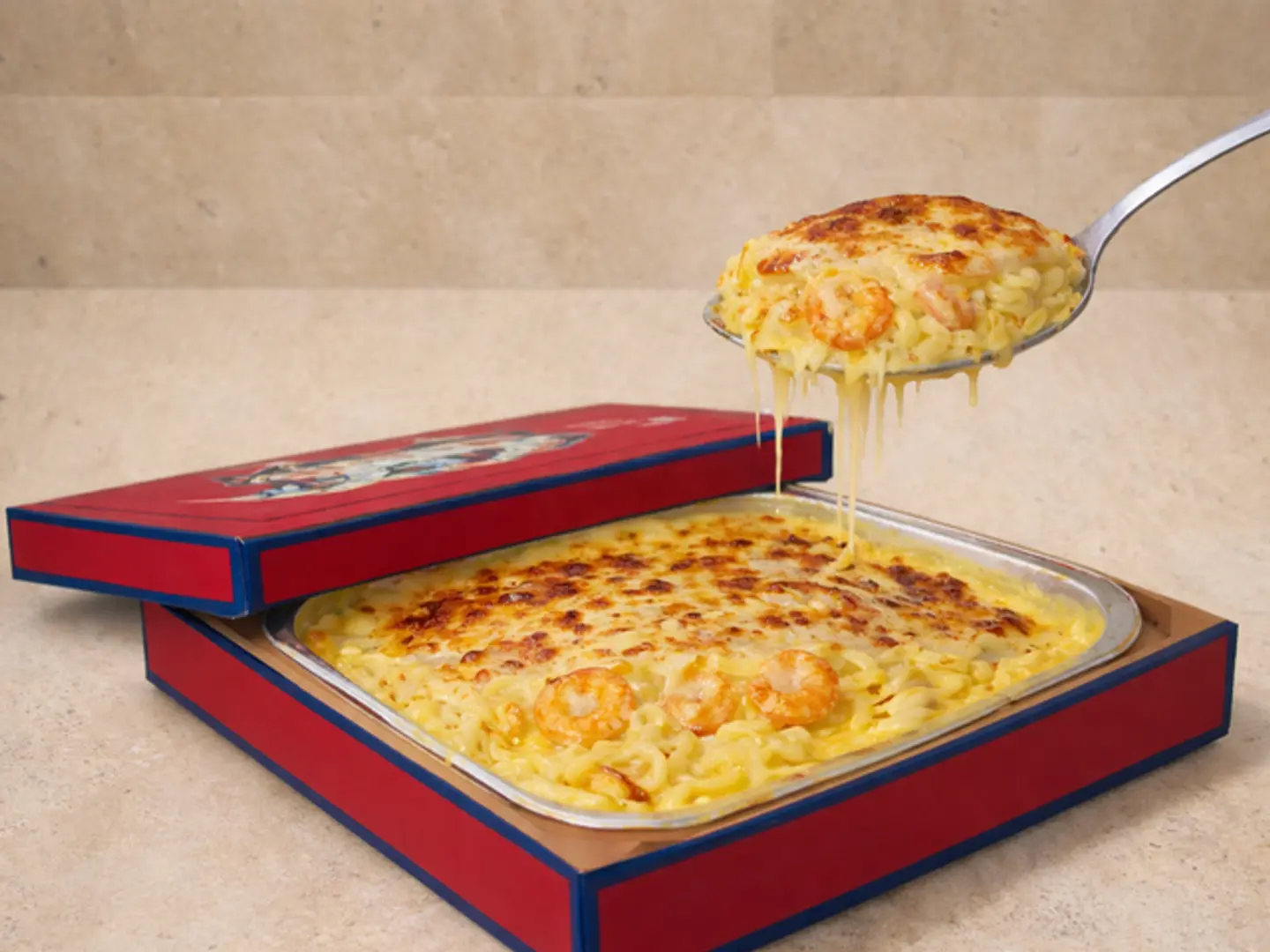 مكرونة الربيان بكريما الزعفران