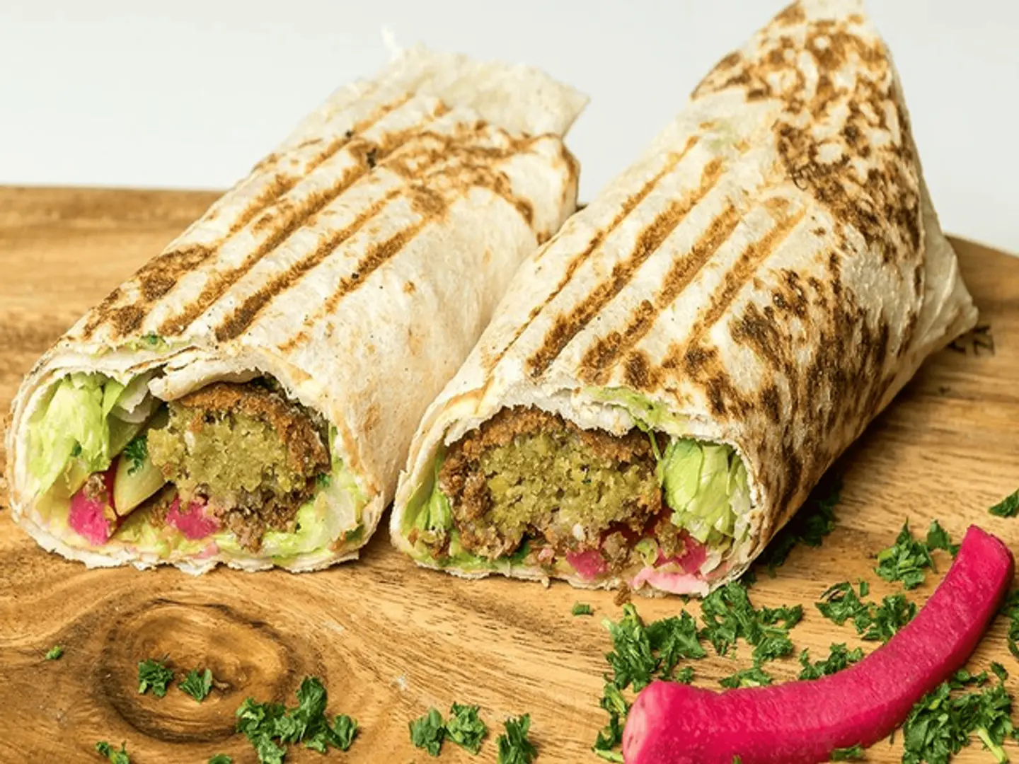 Falafel Sandwich With Egyptian Bread