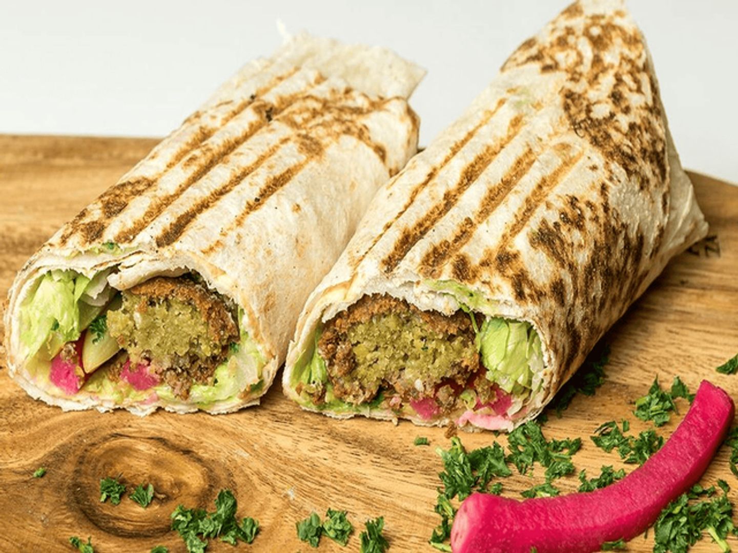 Falafel Sandwich With Egyptian Bread