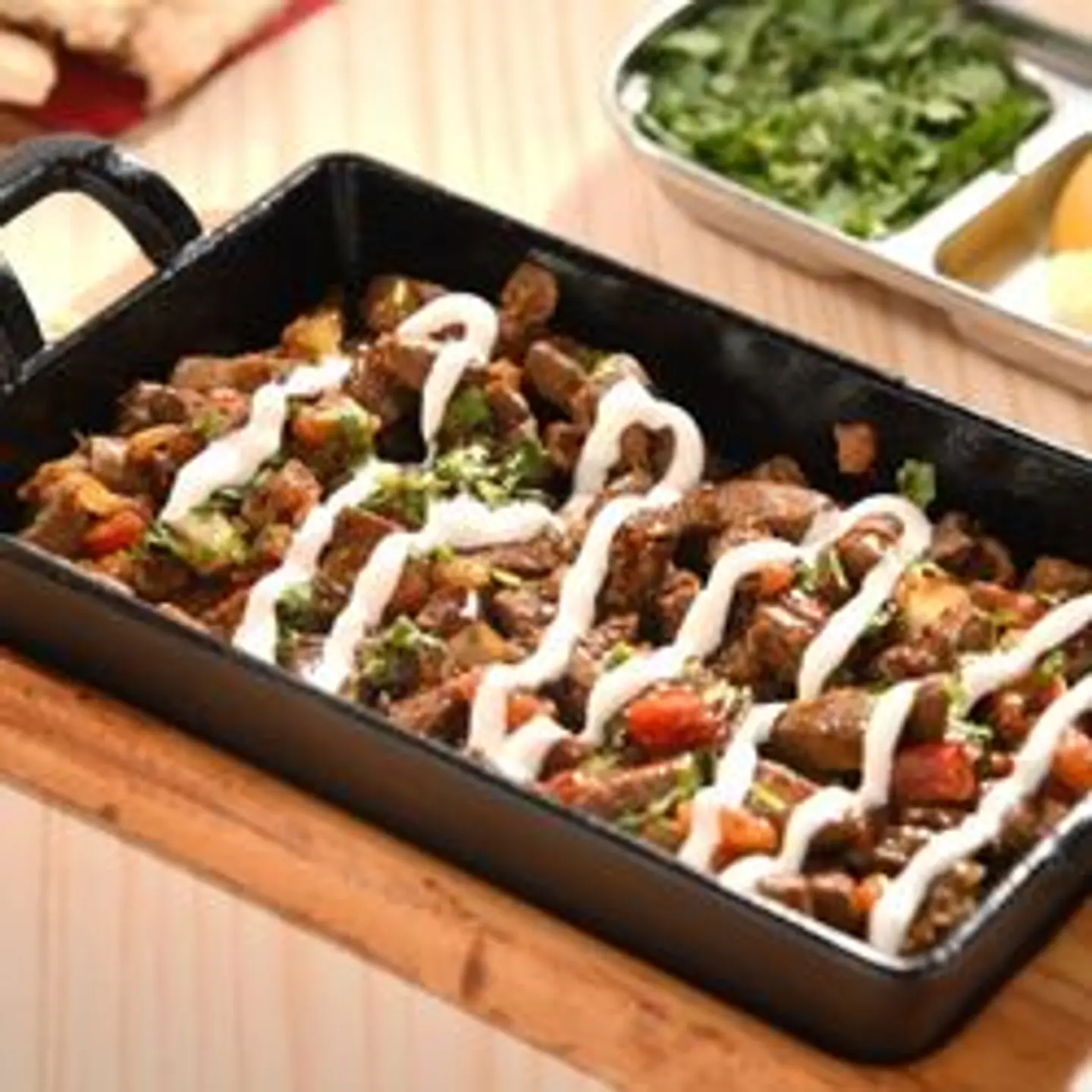 كبدة غنم مع الجبن