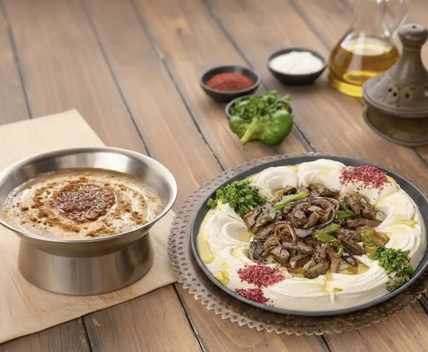 وجبة رمضان ( فول على مزاجك + حمص على مزاجك )