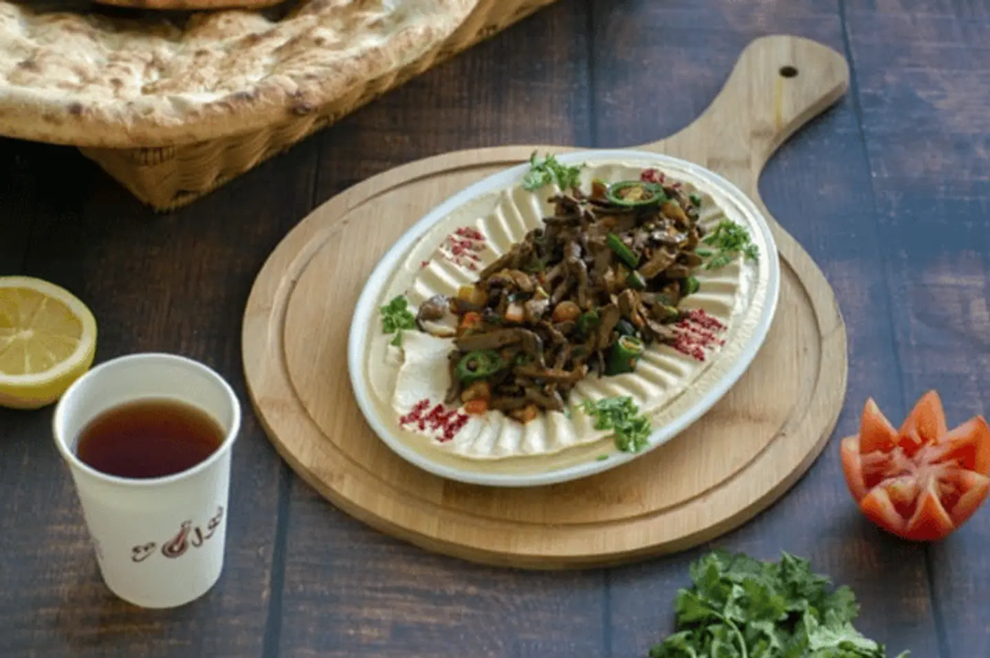 حمص بالكبدة