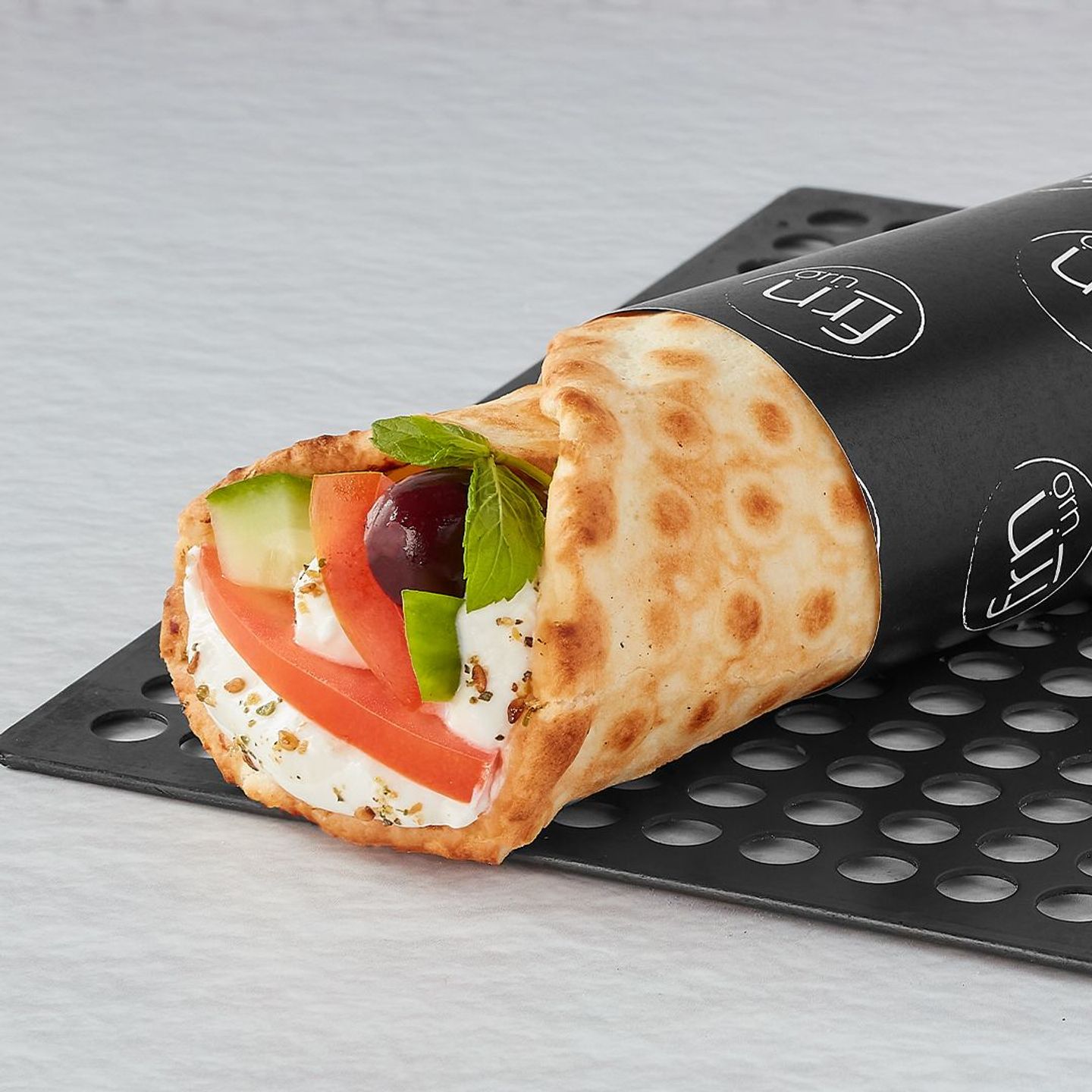 لبنة مع خضار