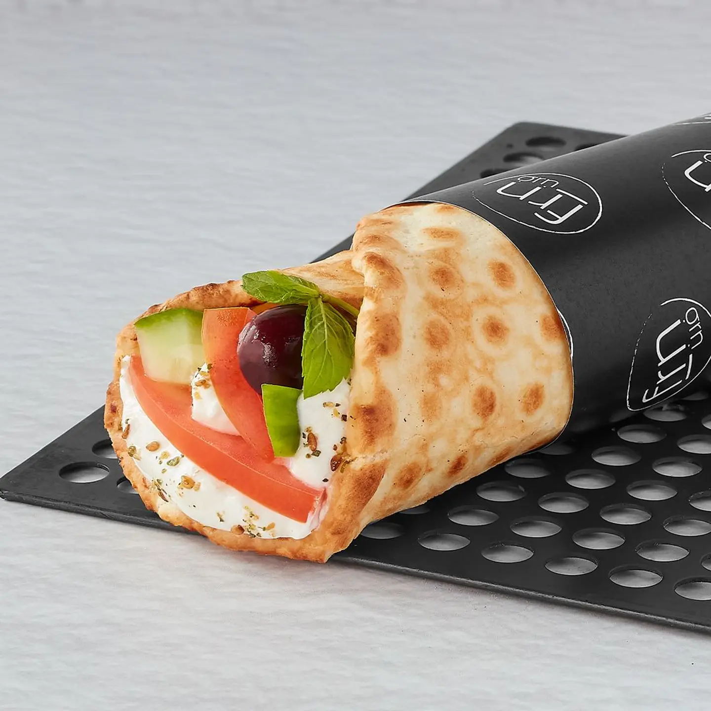 لبنة مع خضار