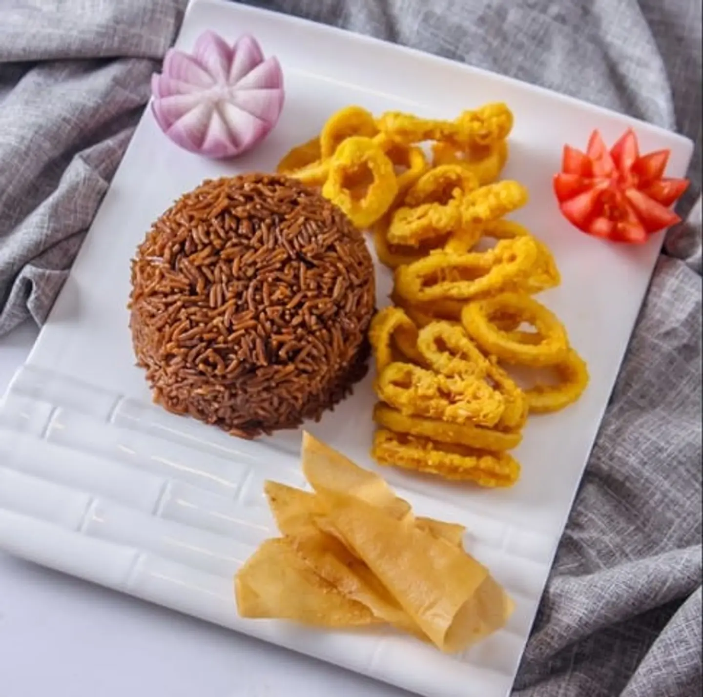 وجبة حبار مقلي