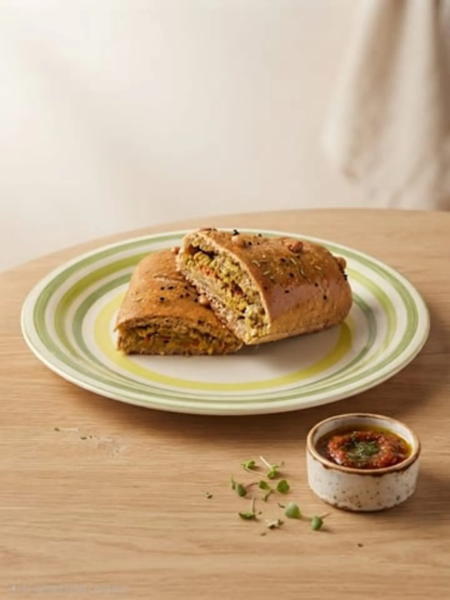 Makdous Cheese And Walnut Sandwich