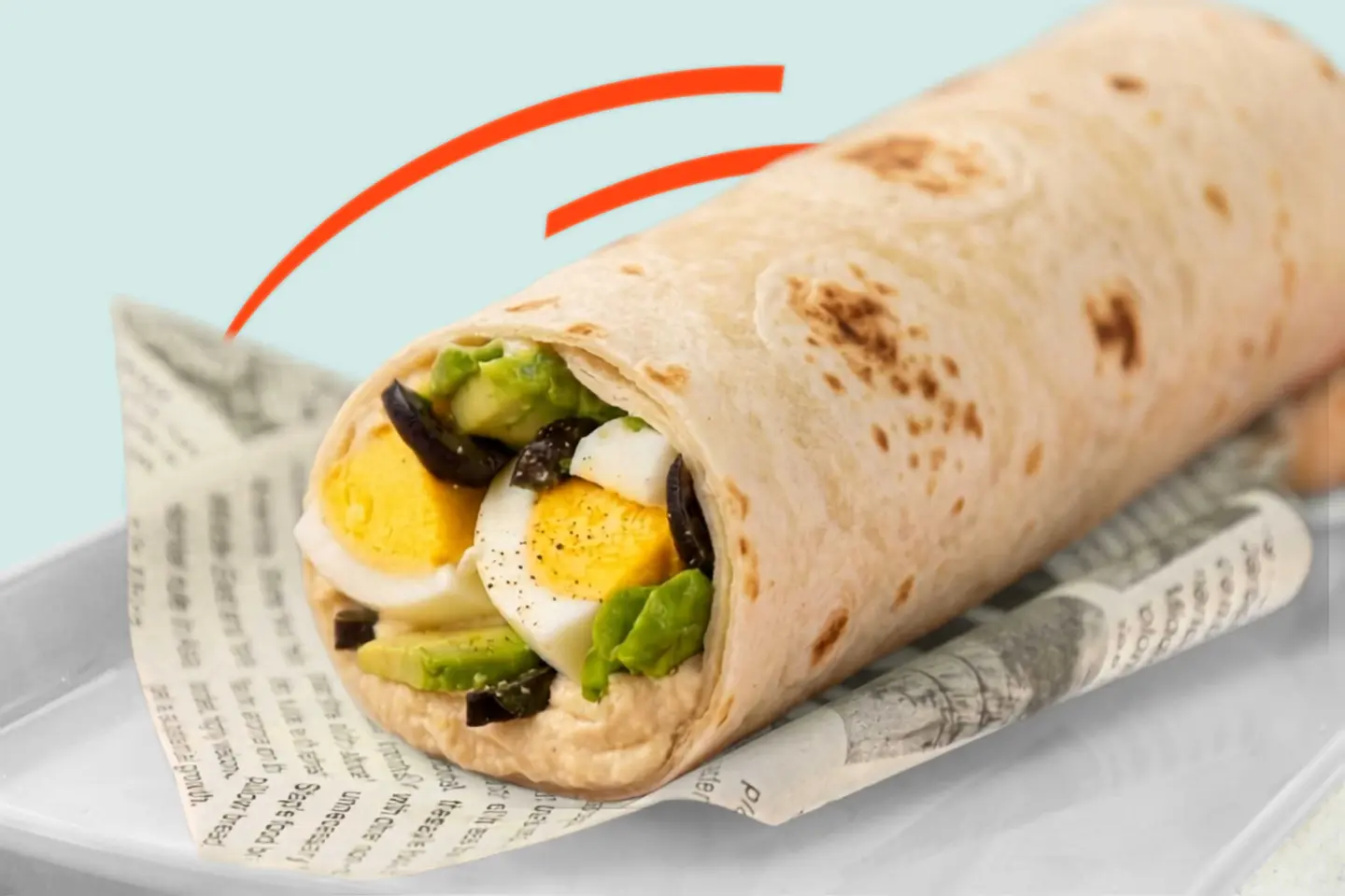 Egg, Avo & Hummus Wrap