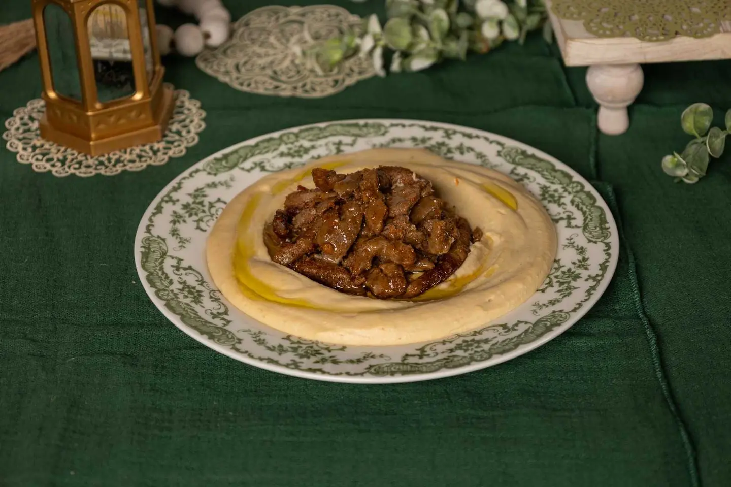 حمص بشاورما اللحم