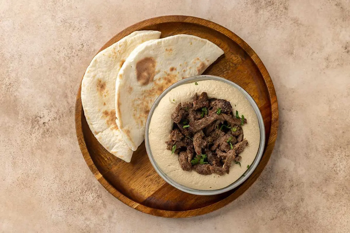 Hummus Beef Shawarma