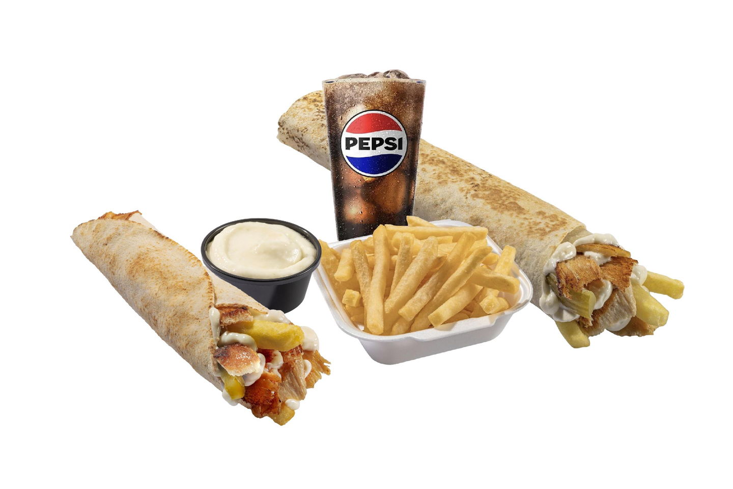 Sarukh Meal + Shawarma + Garlic Sauce