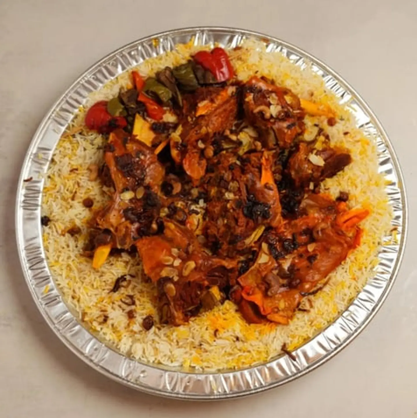 صحن لمه لحم مندي 3 نفر