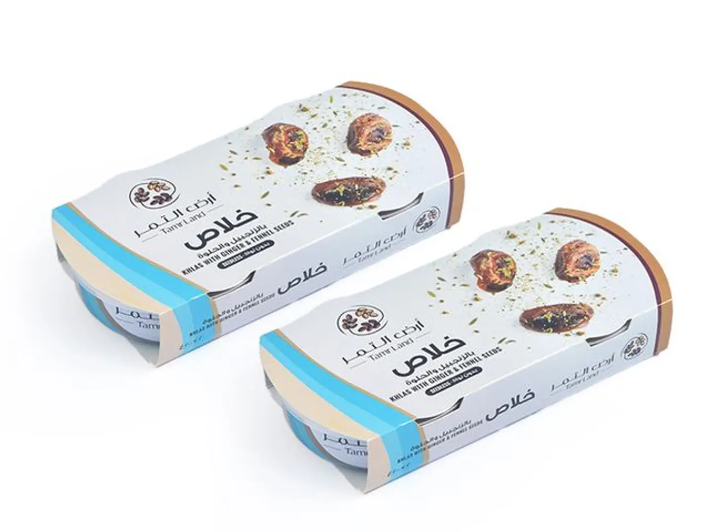 عرض تمر خلاص اربع علب ( بالزنجبيل والحلوة )