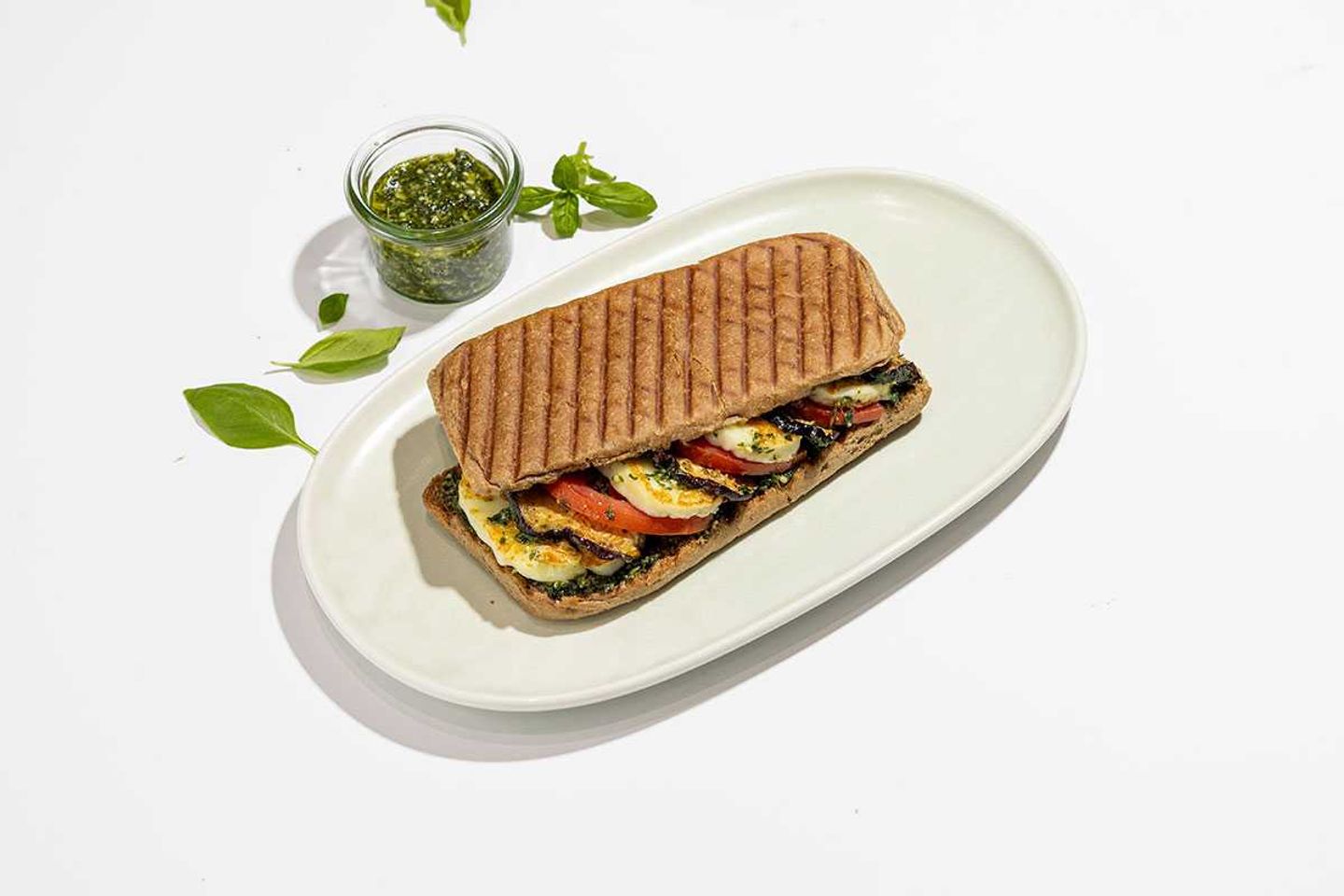 Eggplant & Halloumi Sandwich