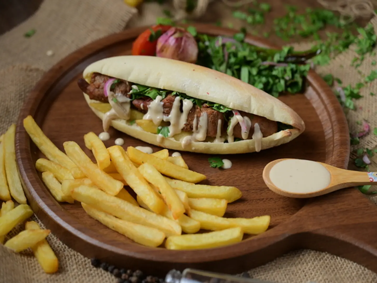 سندوتش اوصال لحم