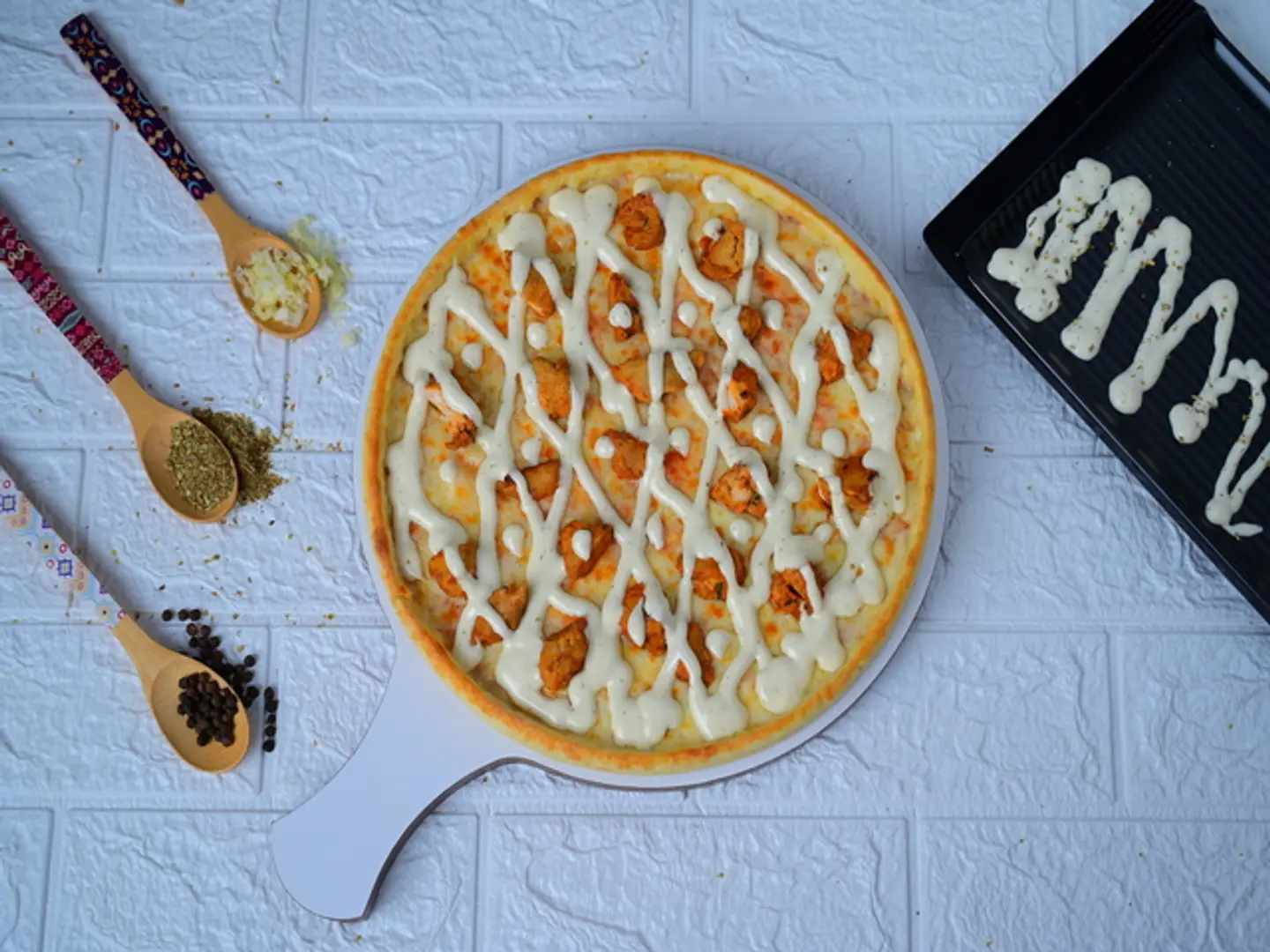 بيتزا رانش الدجاج كبير