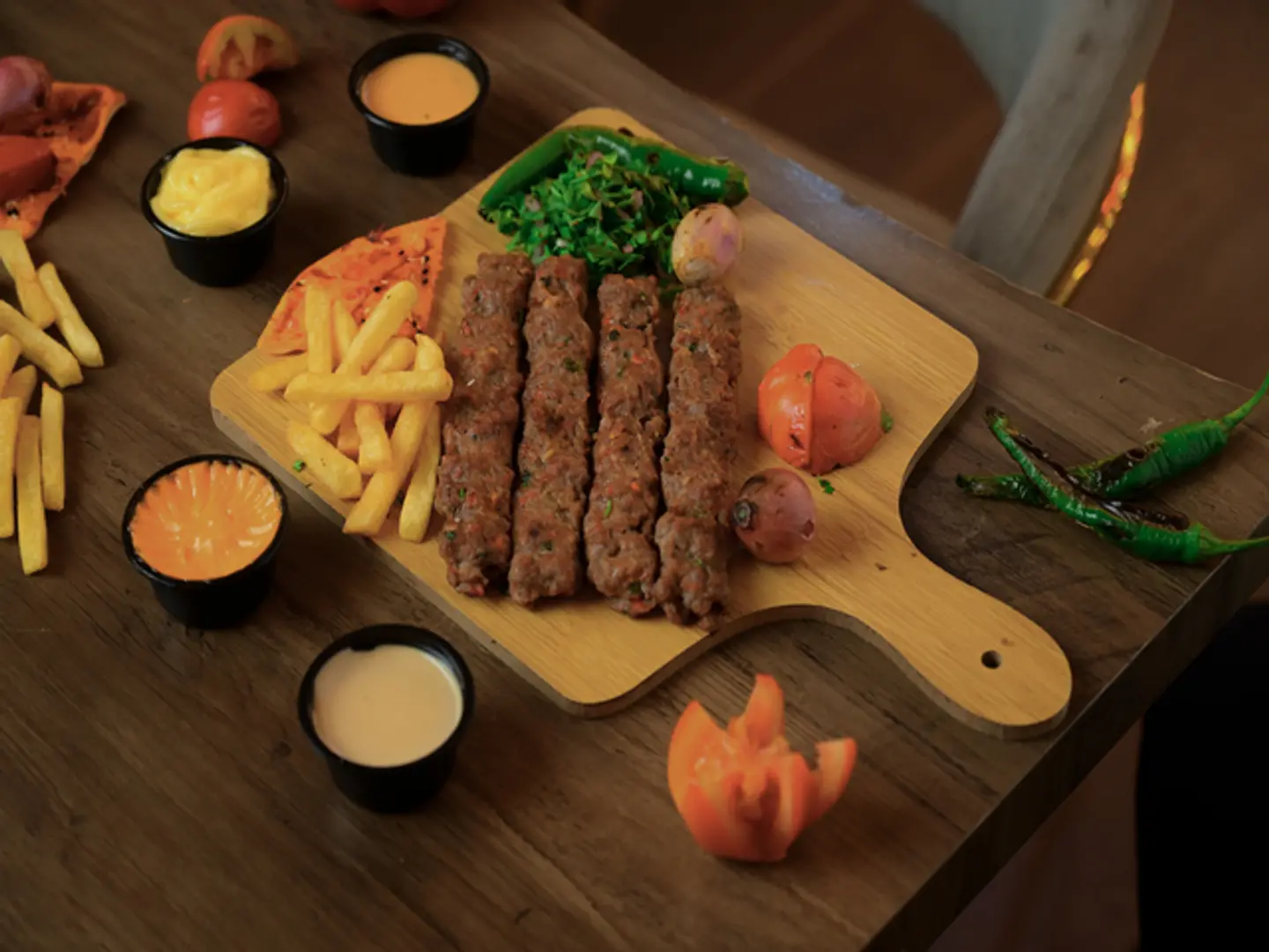 كباب لحم ٤ سيخ