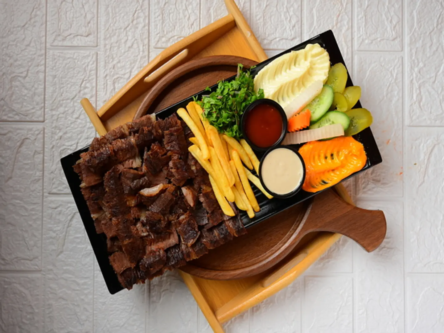 صحن شاورما لحم فله