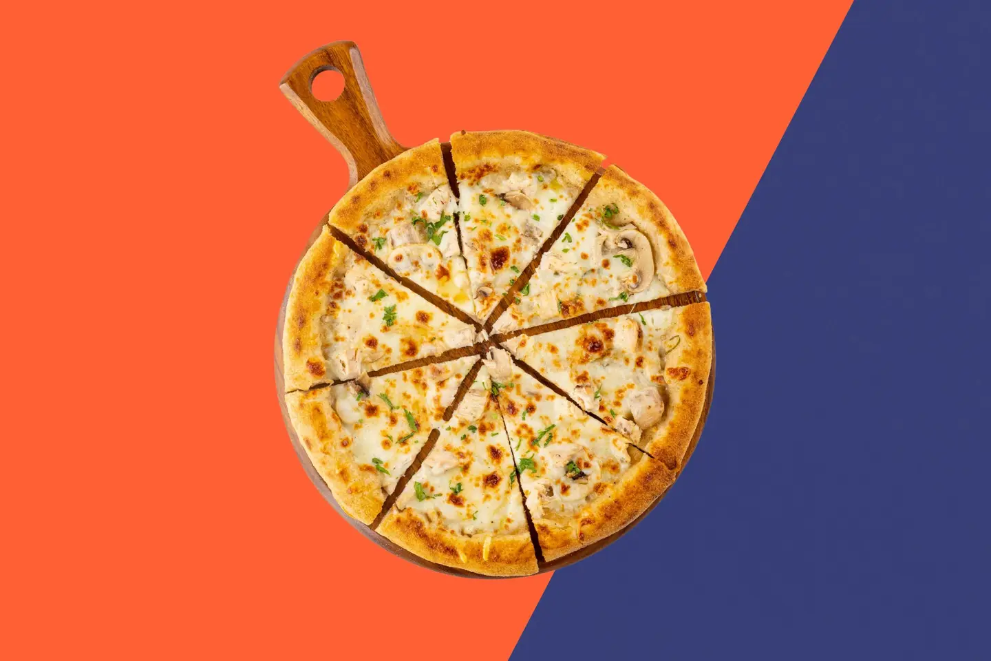 Chicken Alfredo Pizza Large