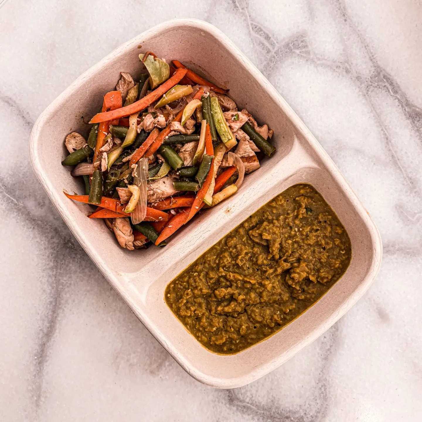 Chicken Bowl + Lentil Dhal Curry